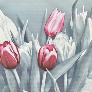 Tulips on canvas